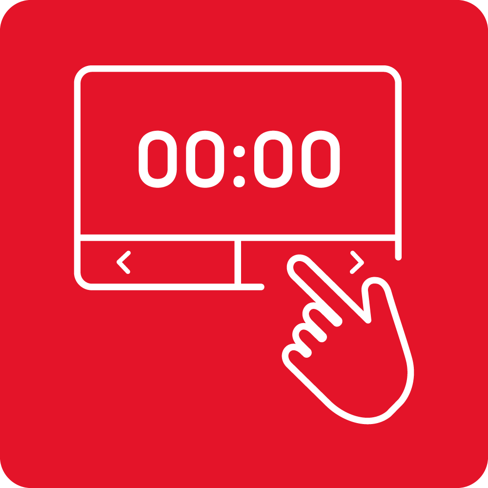 LED display with baking time control (Ta)